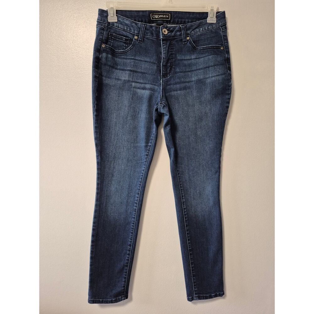 Cato Premium Classic Jeans Womens Size 10P Skinny Dark Wash Blue Denim